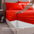 Extra deep Pocket 3 Line Embroidery, 6-Piece Sheet Set