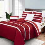 12-Piece Isabella Pleated Ruched Ruffled Comforter Set, Includes 6-Piece Sheet Set with Double Sided Storage Pockets