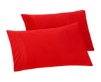 Set of 2 Pillowcases- 3 Line Embroidery