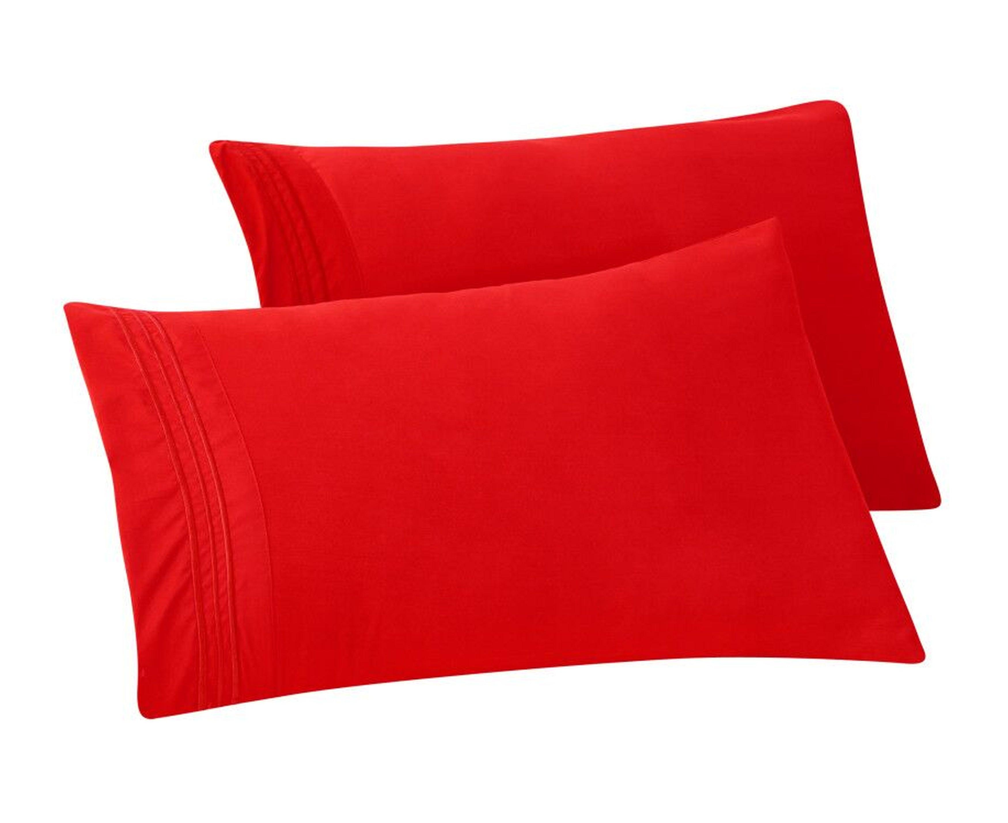 Set of 2 Pillowcases- 3 Line Embroidery
