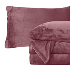 4-Piece Velvet Plush Flannel Sheet Set