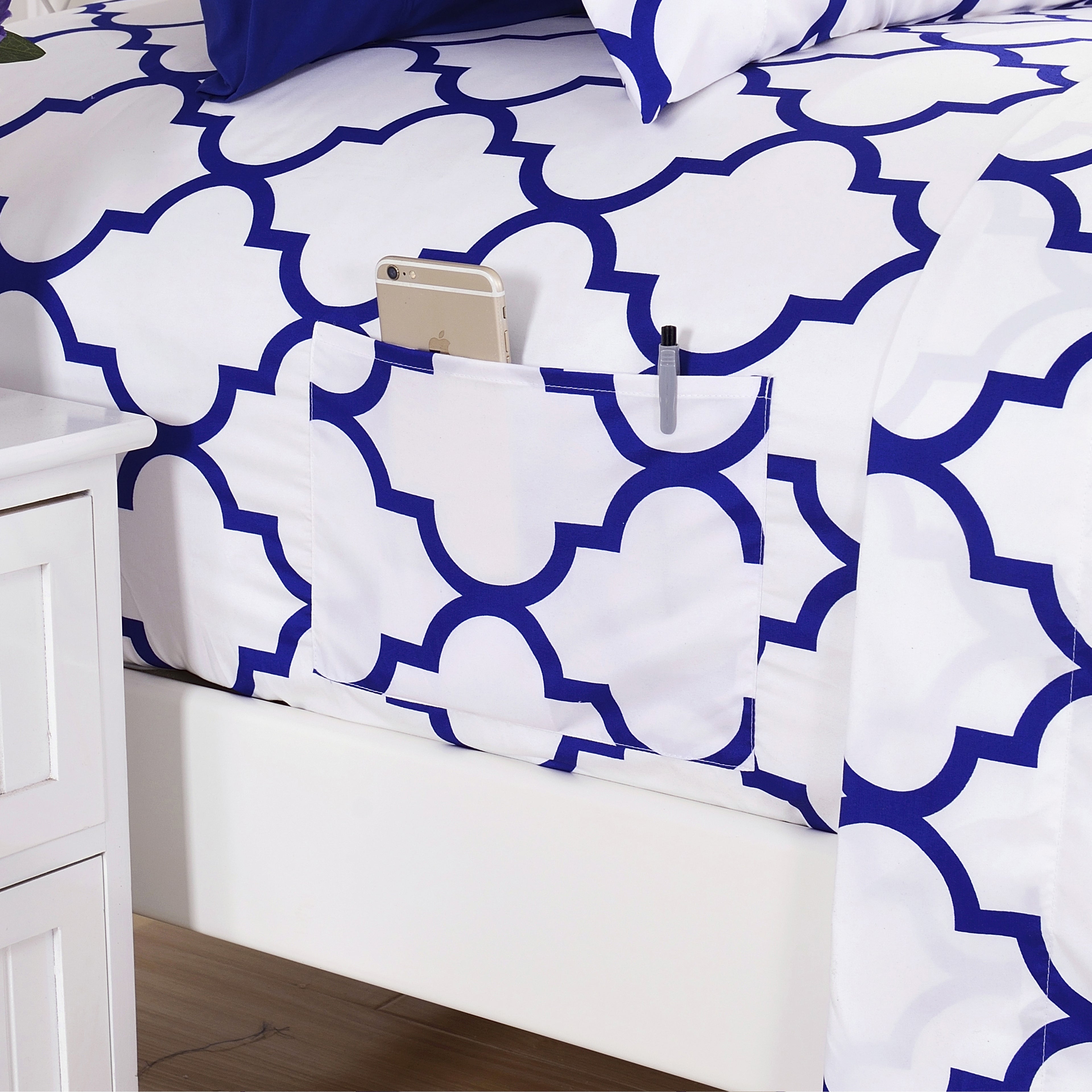 6-Piece Moroccan Trellis Printed Pattern - Soft as a Hotel Premium Quality
