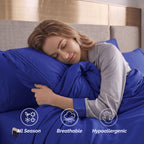 Extra deep 18-24 Inch Pocket 3 Line Embroidery, 6-Piece Sheet Set, Moody Shades