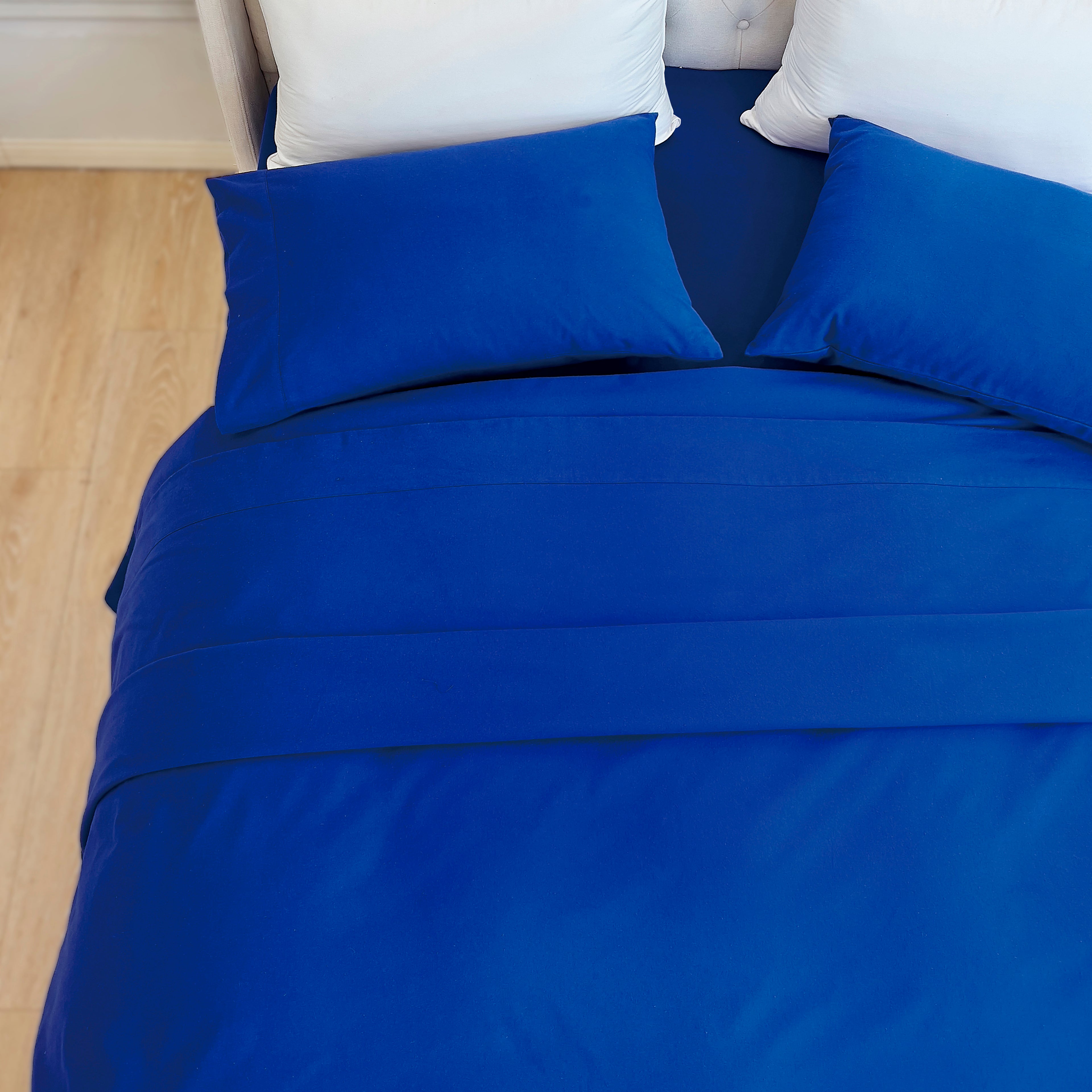 4-Piece Cotton Flannel Sheet Set - 100% Turkish Cotton