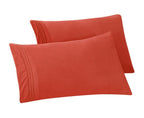 Set of 2 Pillowcases- 3 Line Embroidery