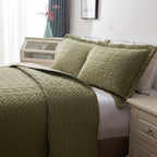 3-Piece Majestic Quilted Reversible Bedspread Coverlet Set
