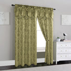 Set of 2 Penelope Jacquard Look Curtain Panels - 54" W x 84" L