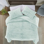 Fluffy 3-Piece Faux Rabbit Fur Comforter Set