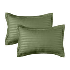 8-Piece Dobby Stripe Comforter Set - Includes 4-Piece Sheet Set with Double Sided Storage Pockets