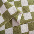 50" x 70"  Ultra Soft Checkered Knitted Throw Blanket
