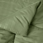 8-Piece Dobby Stripe Comforter Set - Includes 4-Piece Sheet Set with Double Sided Storage Pockets