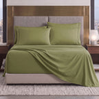 Extra deep 18-24 Inch Pocket 3 Line Embroidery, 6-Piece Sheet Set, Moody Shades