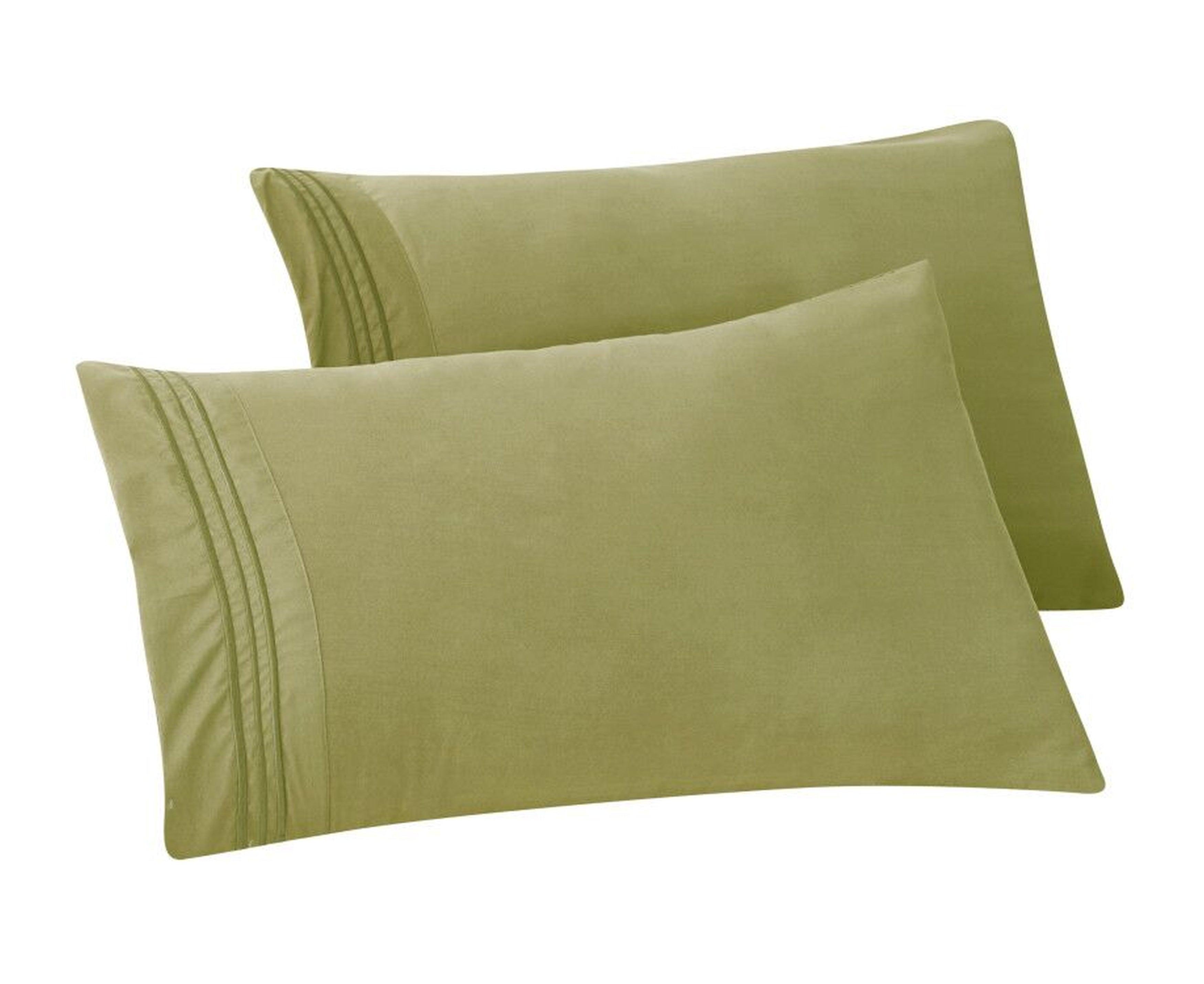 Set of 2 Pillowcases- 3 Line Embroidery