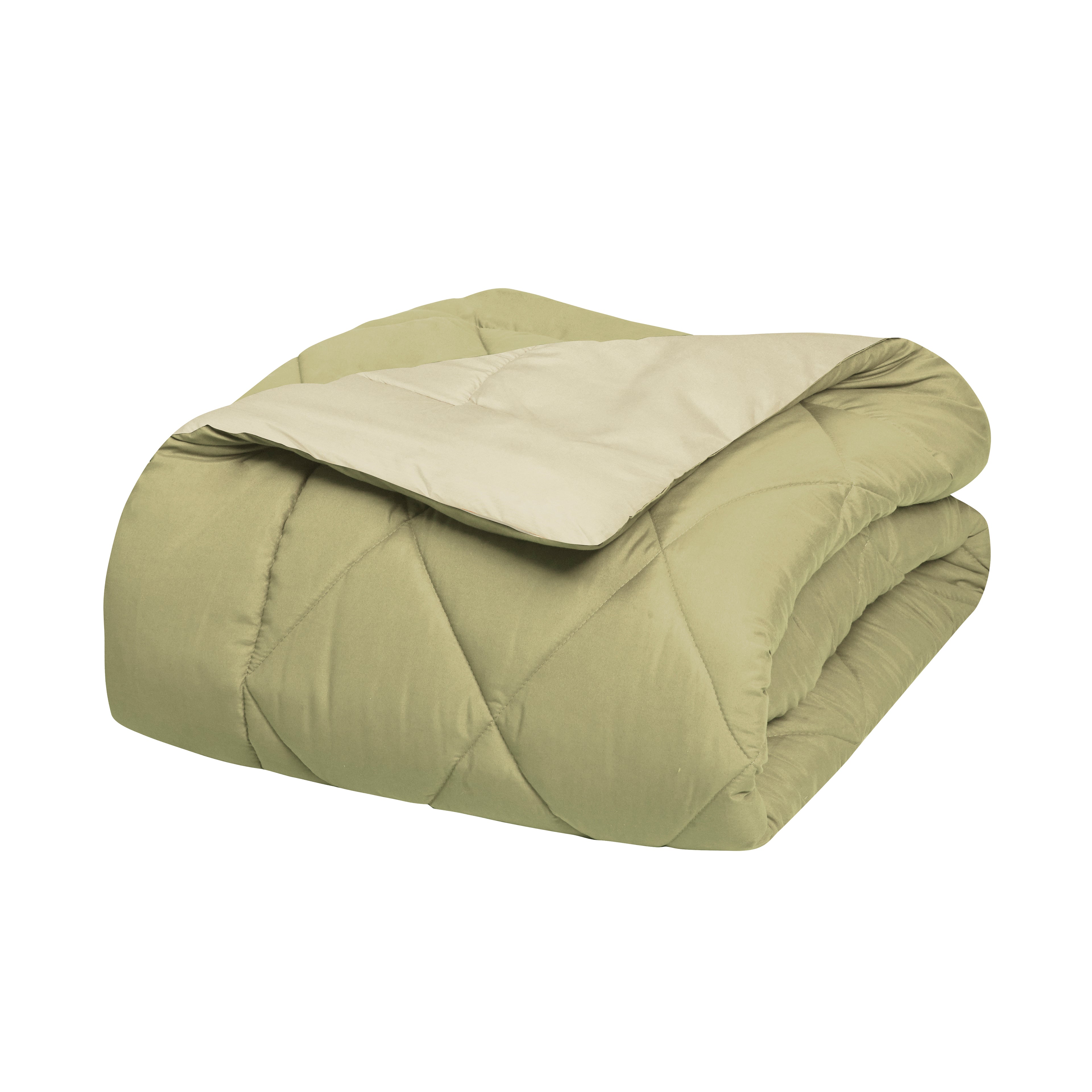 3-Piece Reversible Diamond Stitched Comforter & Shams