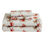4-Piece Holiday Cotton Flannel Sheet Set - 100% Turkish Cotton