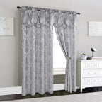 Set of 2 Penelope Jacquard Look Curtain Panels - 54" W x 84" L