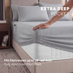 Extra deep Pocket 3 Line Embroidery, 6-Piece Sheet Set