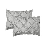 8-Piece Pintuck Pinch Pleated Comforter Set - Includes 4-Piece Sheet Set with Double Sided Storage Pockets