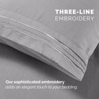 Extra deep Pocket 3 Line Embroidery, 6-Piece Sheet Set