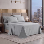 Extra deep Pocket 3 Line Embroidery, 6-Piece Sheet Set