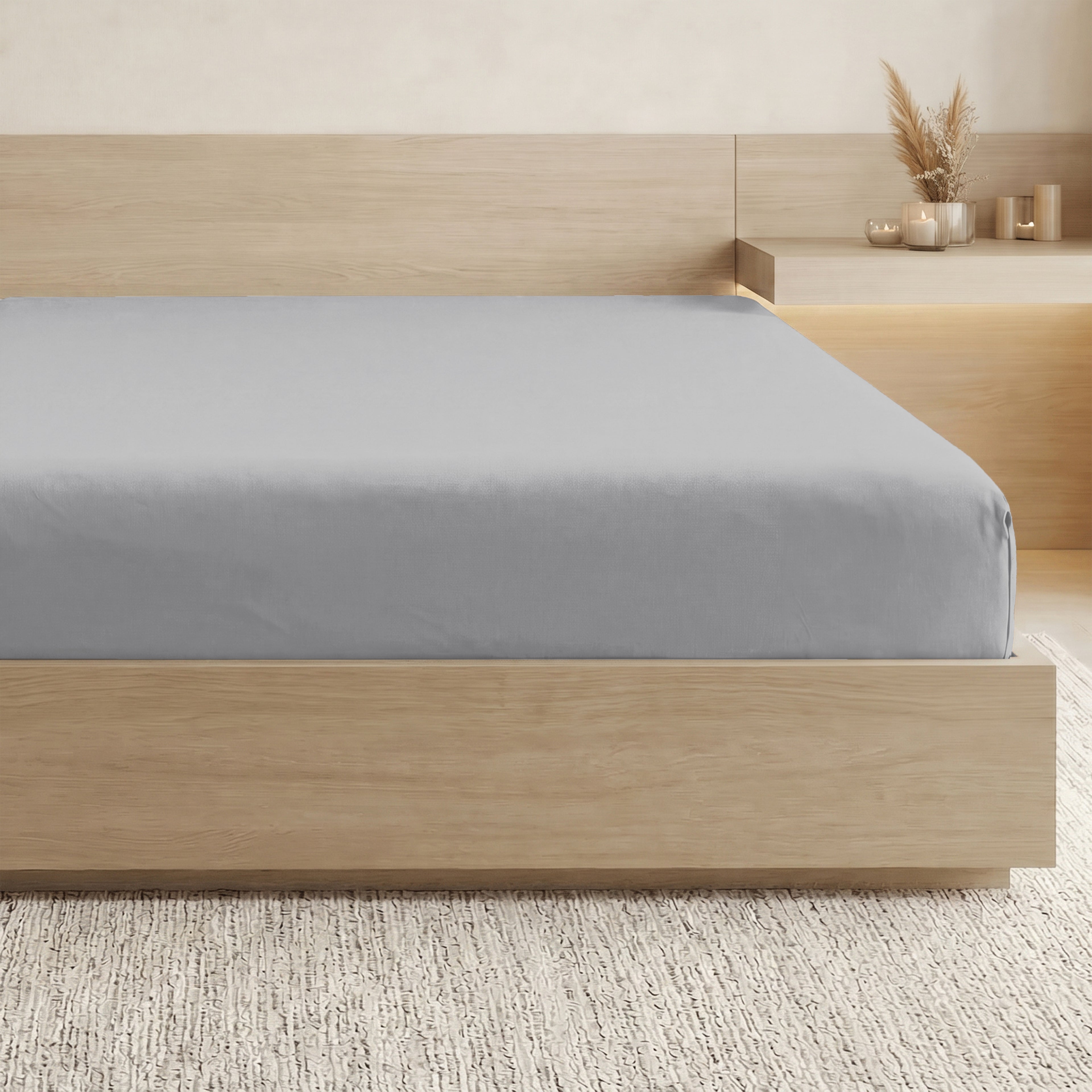 Essential 1 Piece Solid Fitted Sheet - All Around Elastic