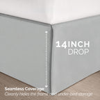 8-Piece Pintuck Pinch Pleated Comforter Set - Includes 4-Piece Sheet Set with Double Sided Storage Pockets