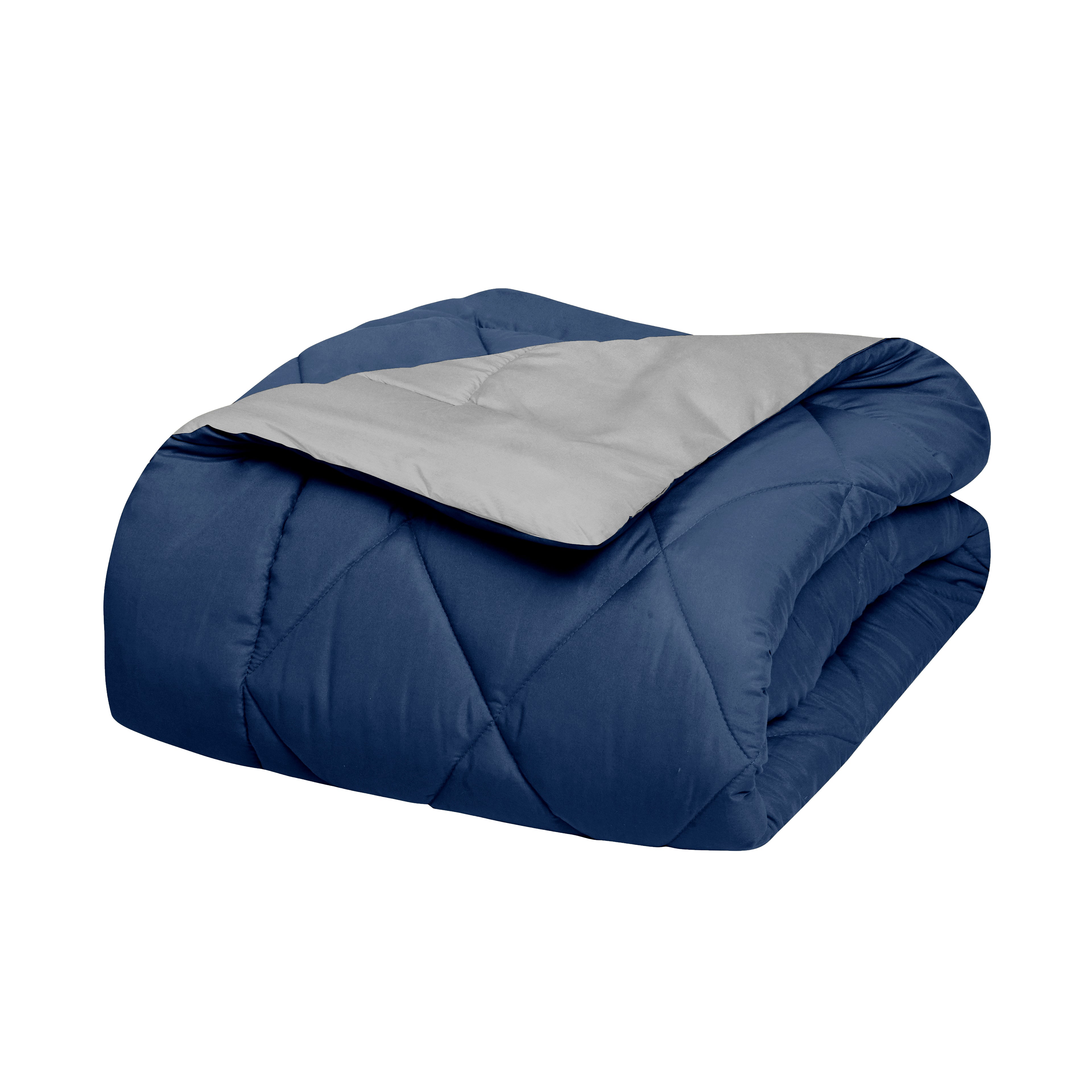 3-Piece Reversible Diamond Stitched Comforter & Shams