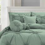 10-Piece Sunflower Comforter Set - Includes 4-Piece Sheet Set with Double Sided Storage Pockets