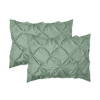 8-Piece Pintuck Pinch Pleated Comforter Set - Includes 4-Piece Sheet Set with Double Sided Storage Pockets