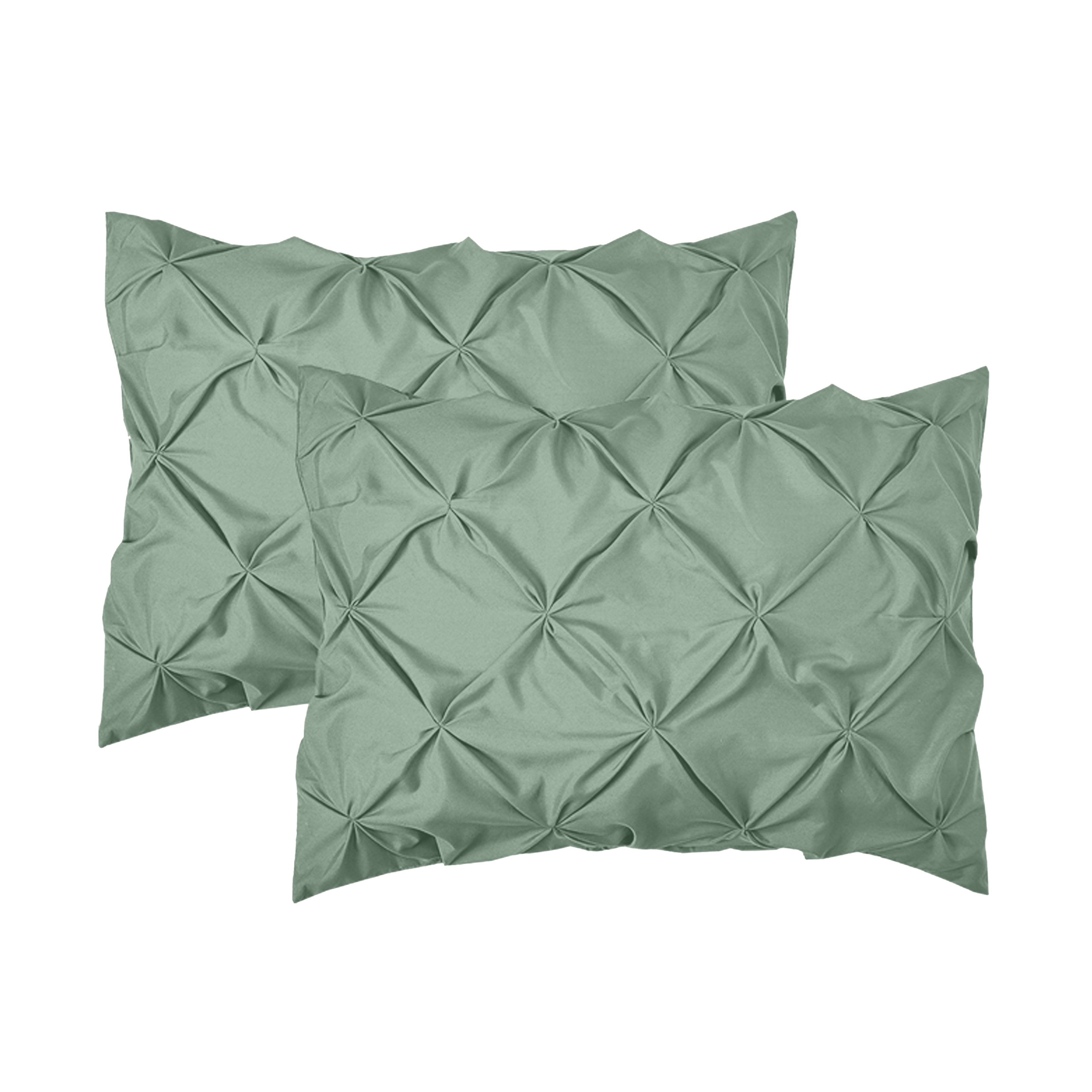 8-Piece Pintuck Pinch Pleated Comforter Set - Includes 4-Piece Sheet Set with Double Sided Storage Pockets