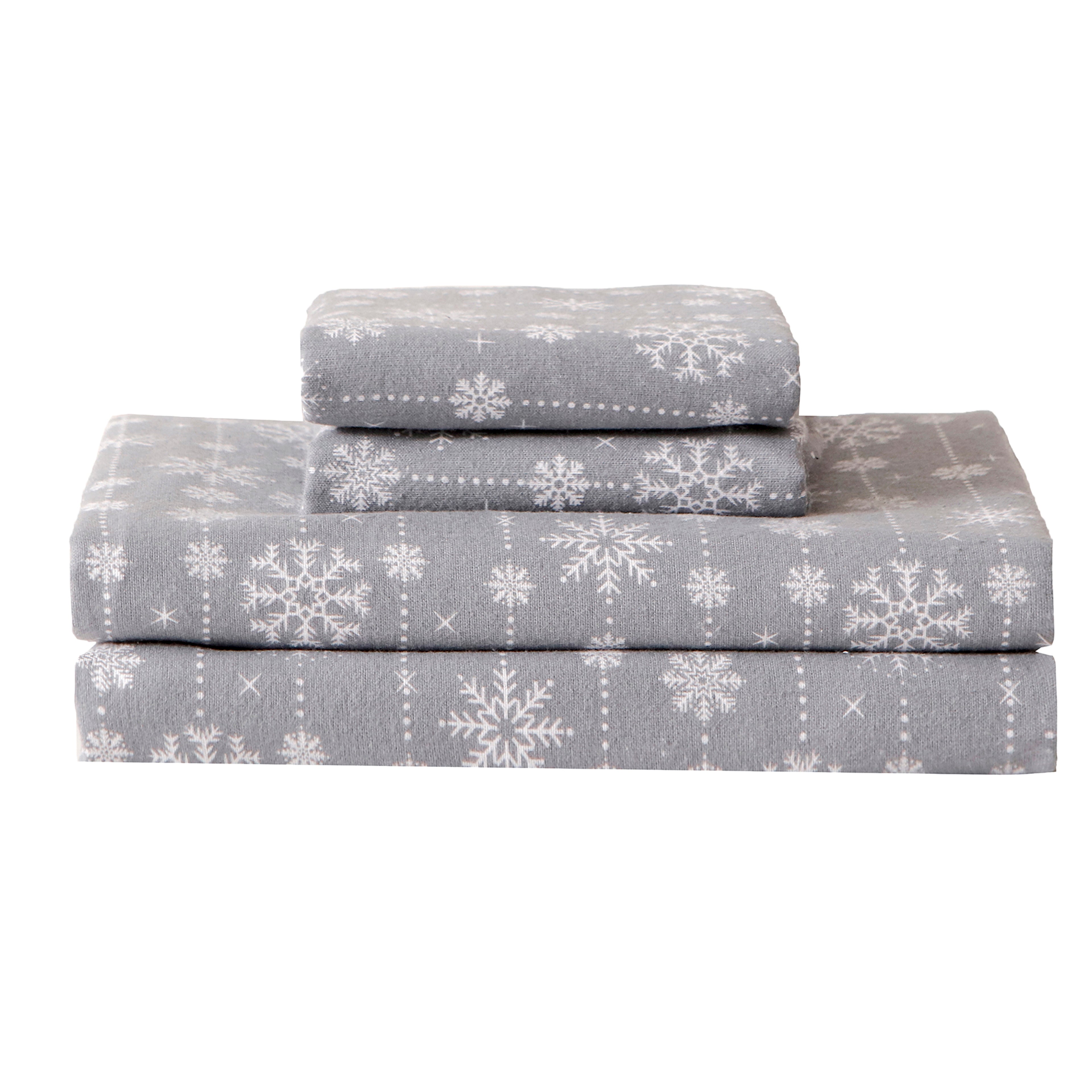4-Piece Holiday Cotton Flannel Sheet Set - 100% Turkish Cotton