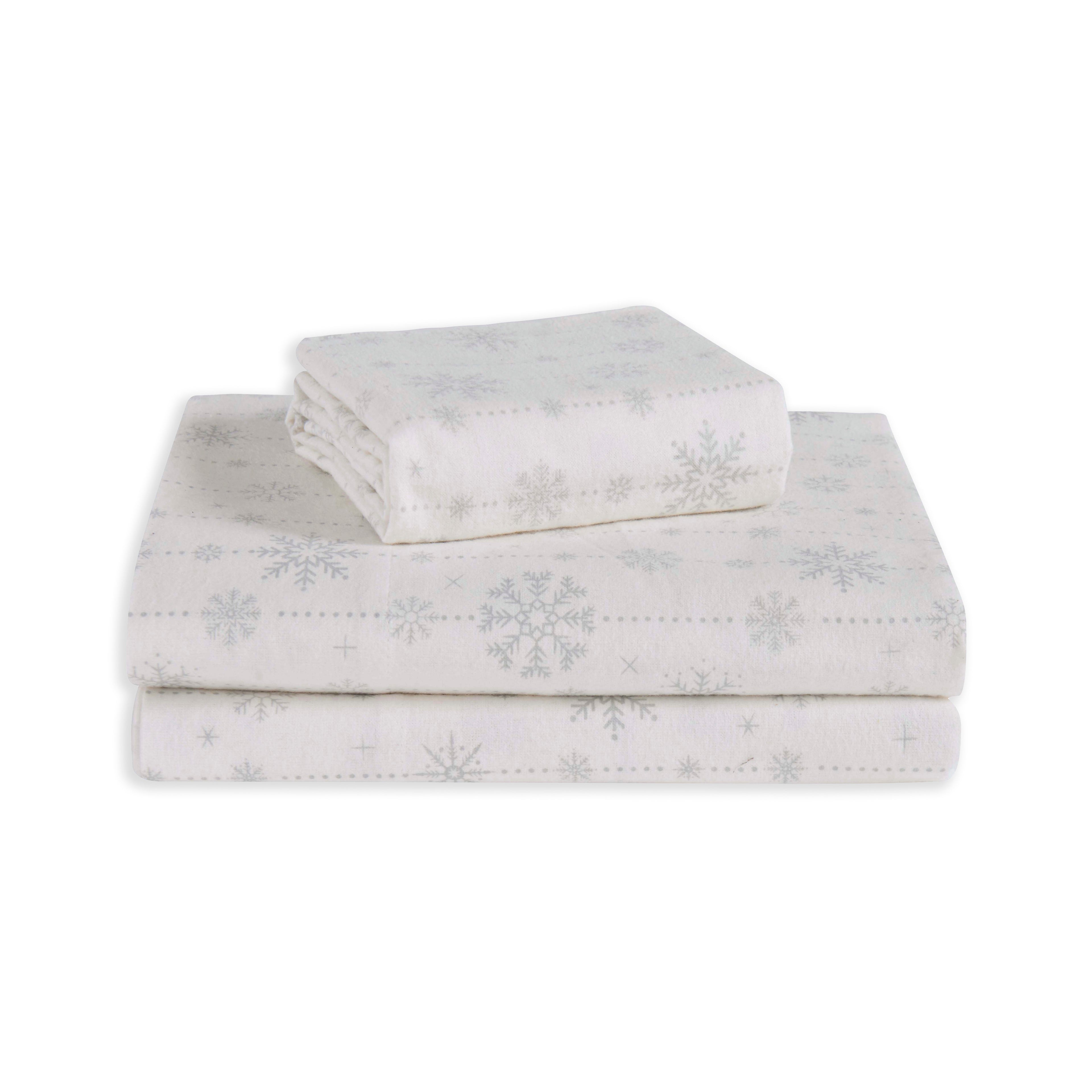 4-Piece Holiday Cotton Flannel Sheet Set - 100% Turkish Cotton
