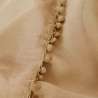 Set of 2 Pom Pom Tasseled Sheer Curtain - Rod Pocket
