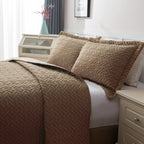 3-Piece Majestic Quilted Reversible Bedspread Coverlet Set
