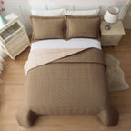 3-Piece Majestic Quilted Reversible Bedspread Coverlet Set