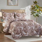 3-Piece Paisley Quilted Reversible Bedspread Coverlet Set