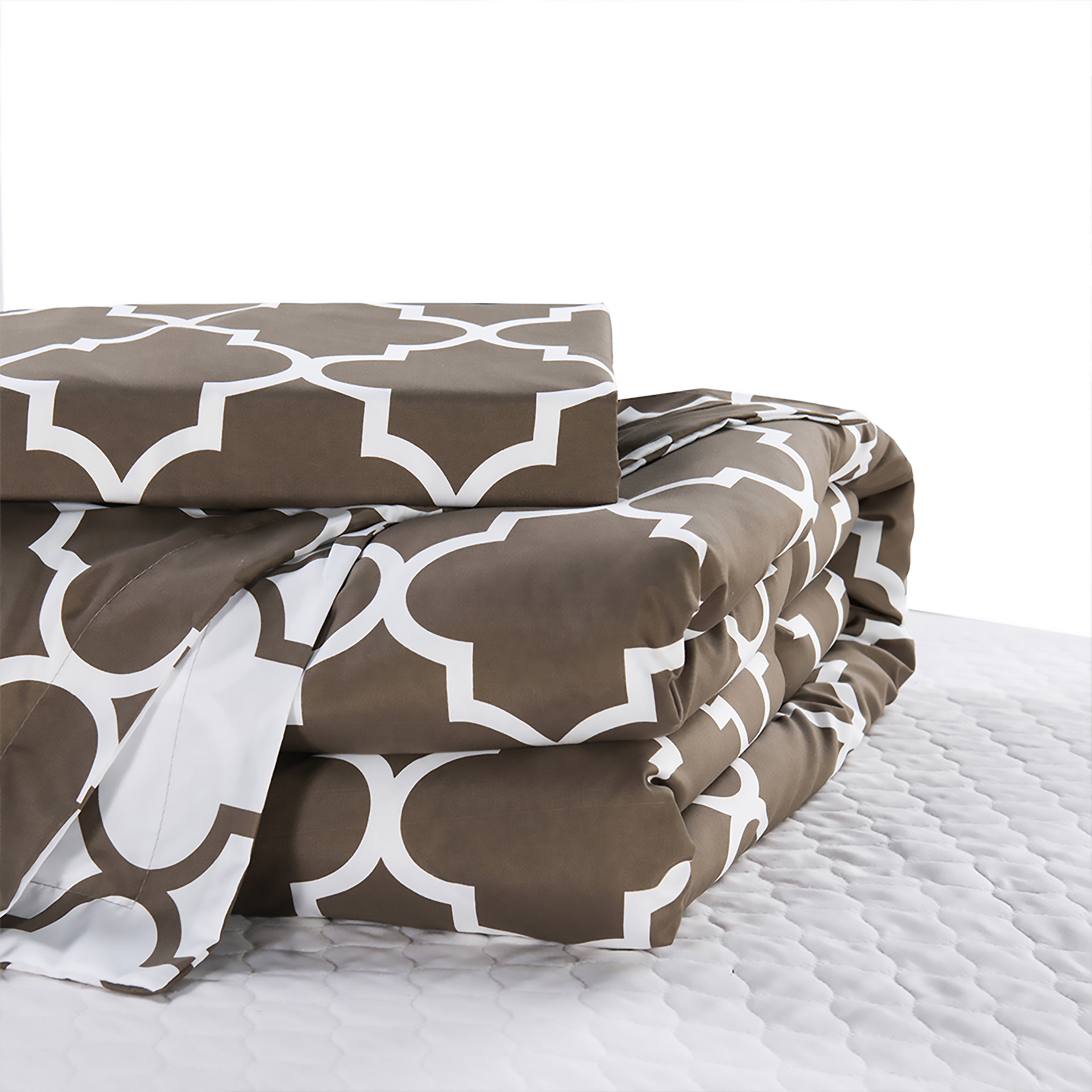 3-Piece Moroccan Trellis Reversible Comforter Set