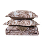 3-Piece Paisley Quilted Reversible Bedspread Coverlet Set
