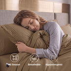 Extra deep 18-24 Inch Pocket 3 Line Embroidery, 6-Piece Sheet Set, Moody Shades