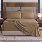 Extra deep 18-24 Inch Pocket 3 Line Embroidery, 6-Piece Sheet Set, Moody Shades