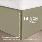 8-Piece Pintuck Pinch Pleated Comforter Set - Includes 4-Piece Sheet Set with Double Sided Storage Pockets