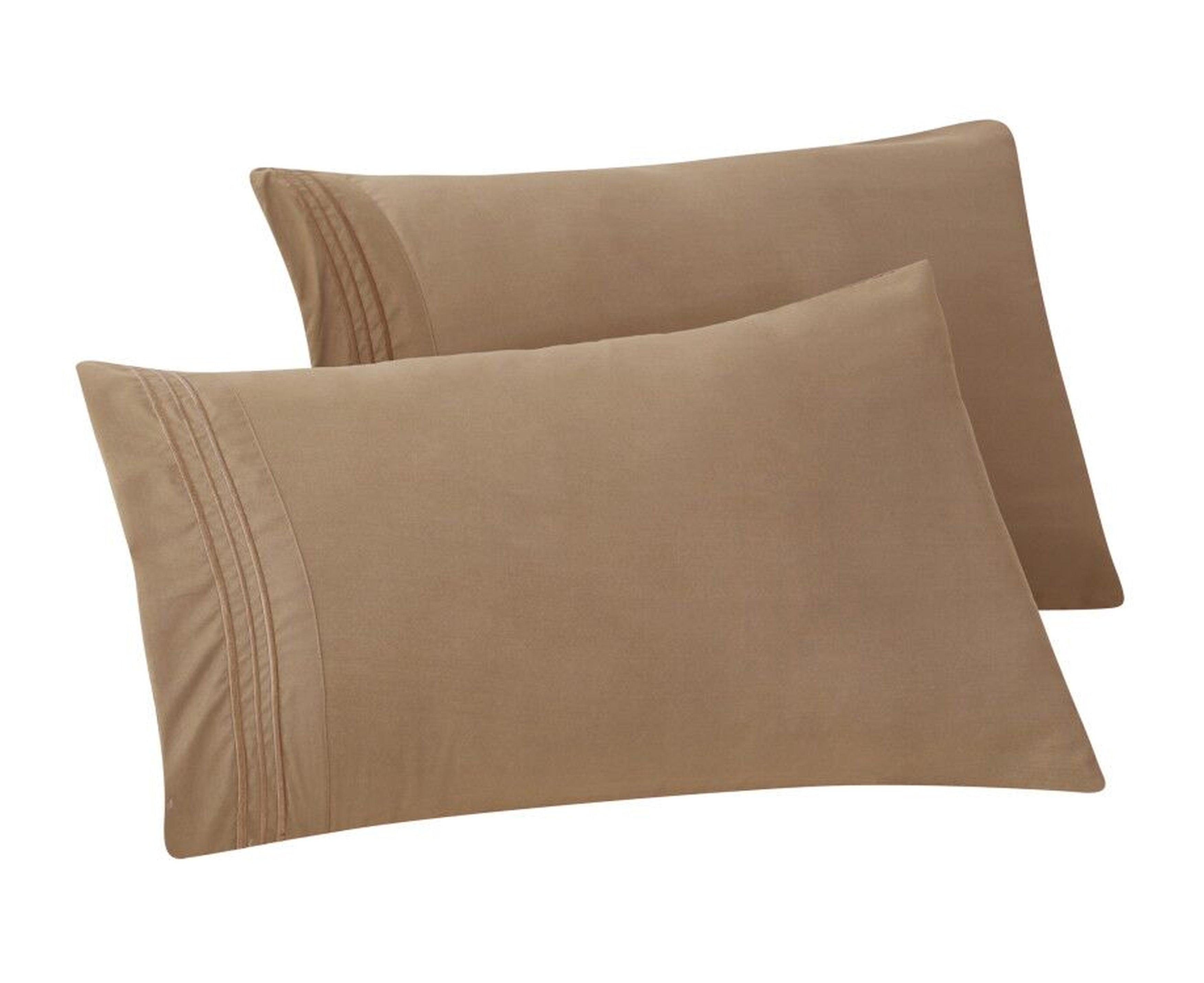 Set of 2 Pillowcases- 3 Line Embroidery