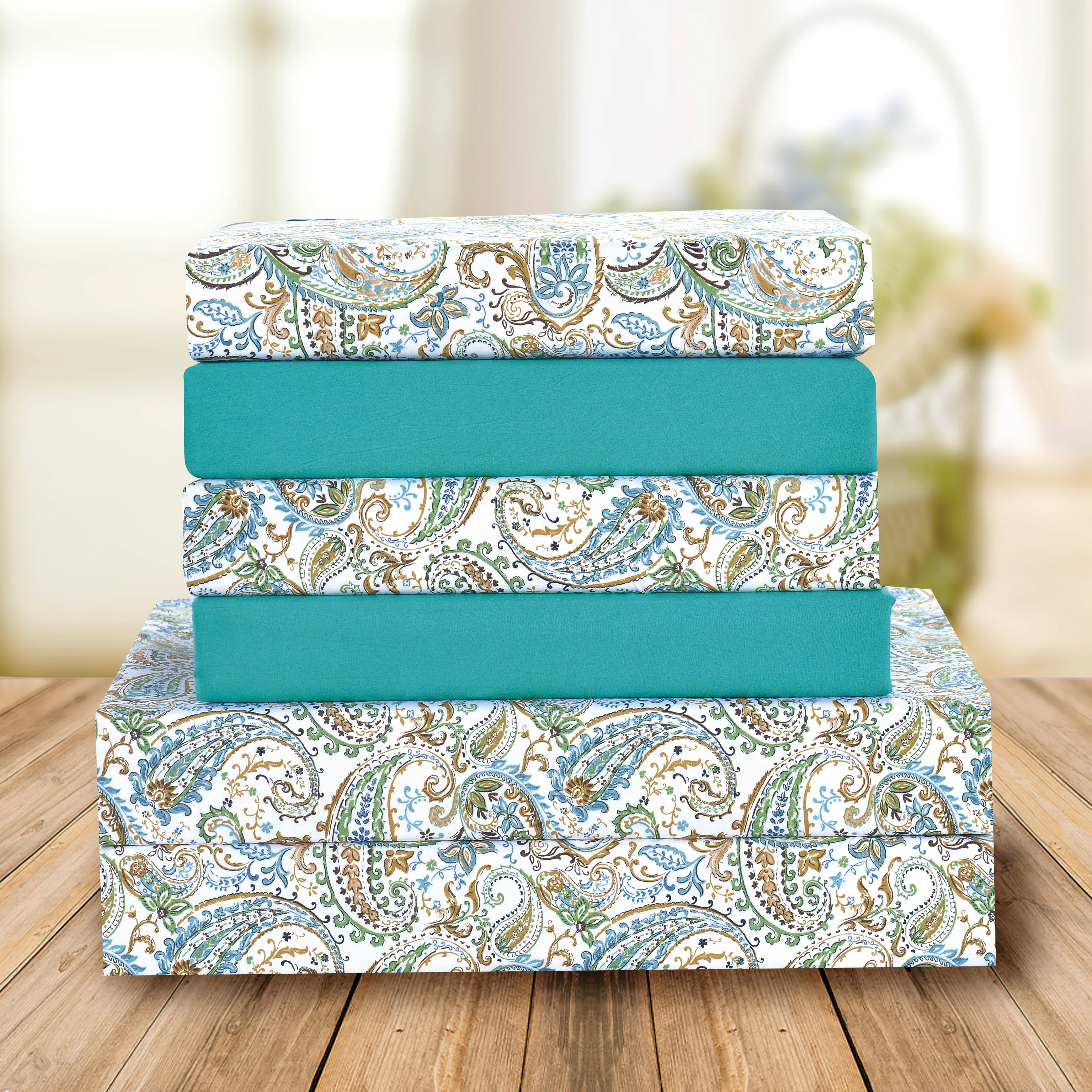 6-Piece Paisley Printed Pattern - Soft as a Hotel Premium Quality Sheet Set