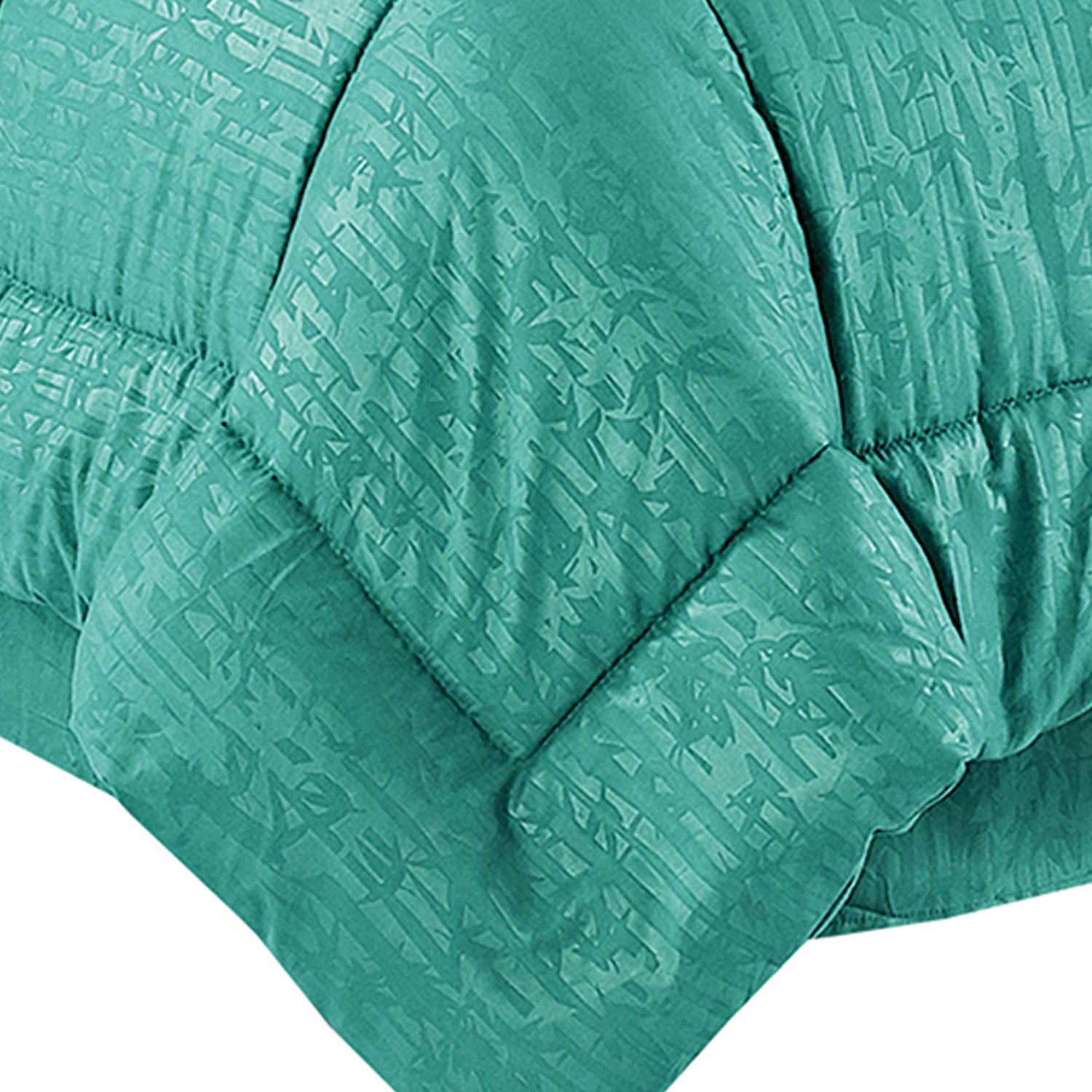 8-Piece Bamboo Floral Pattern Comforter Set- Includes 4-Piece Sheet Set with Double Sided Storage Pockets