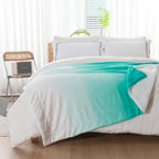 Ombre Printed - Sherpa Backed Plush Throw Blankets - 50 x 60 inches