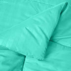 8-Piece Dobby Stripe Comforter Set - Includes 4-Piece Sheet Set with Double Sided Storage Pockets