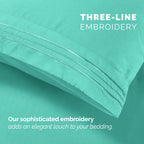 Extra deep Pocket 3 Line Embroidery, 6-Piece Sheet Set
