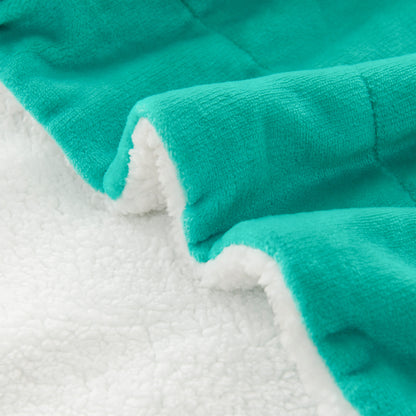 Elegant Comfort Ombre Printed - Sherpa Backed Plush Throw Blankets - 50 x 60 inches