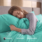 Extra deep Pocket 3 Line Embroidery, 6-Piece Sheet Set