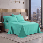 Extra deep Pocket 3 Line Embroidery, 6-Piece Sheet Set